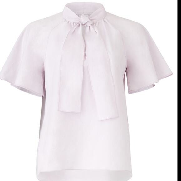 Rebecca Taylor poplin flutter sleeve top - Picture 8 of 9